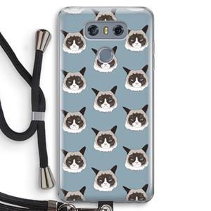 CaseCompany It's a Purrr Case: LG G6 Transparant Hoesje met koord