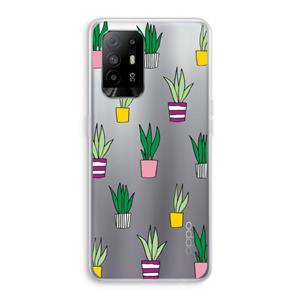 CaseCompany Sanseveria: Oppo A95 5G Transparant Hoesje