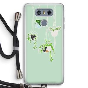 CaseCompany Hang In There: LG G6 Transparant Hoesje met koord