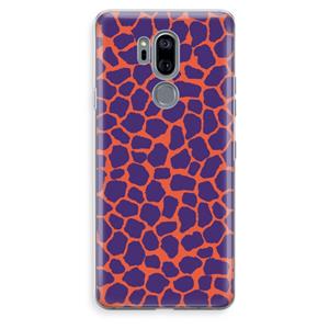 CaseCompany Purple Giraffe: LG G7 Thinq Transparant Hoesje