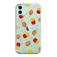 CaseCompany Chicken 'n Fries: iPhone 11 Transparant Hoesje
