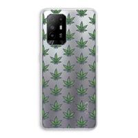 CaseCompany Weed: Oppo A95 5G Transparant Hoesje