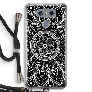 CaseCompany Roses Are Red: LG G6 Transparant Hoesje met koord