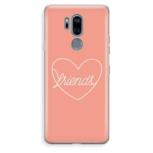 CaseCompany Friends heart: LG G7 Thinq Transparant Hoesje