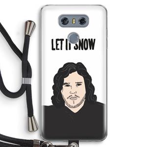 CaseCompany Let It Snow: LG G6 Transparant Hoesje met koord