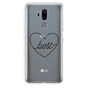 CaseCompany Best heart black: LG G7 Thinq Transparant Hoesje