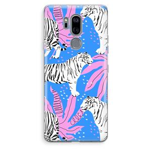 CaseCompany Tijger: LG G7 Thinq Transparant Hoesje