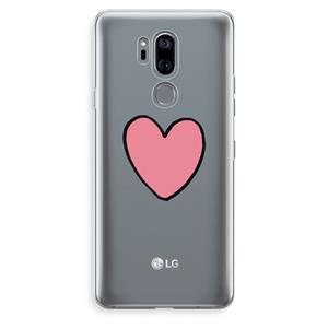 CaseCompany Hartje: LG G7 Thinq Transparant Hoesje