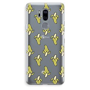 CaseCompany Bananas: LG G7 Thinq Transparant Hoesje