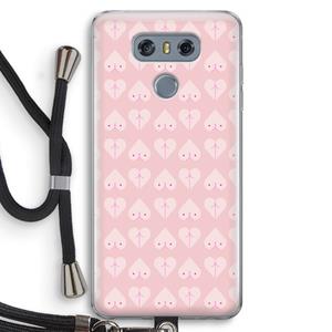 CaseCompany Ass 'n Titties: LG G6 Transparant Hoesje met koord