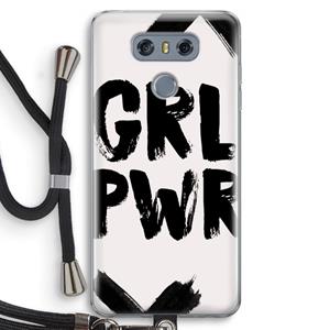 CaseCompany Girl Power #2: LG G6 Transparant Hoesje met koord