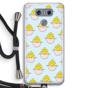 CaseCompany Citroenen: LG G6 Transparant Hoesje met koord