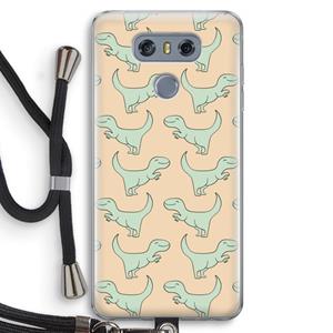 CaseCompany Dinos: LG G6 Transparant Hoesje met koord