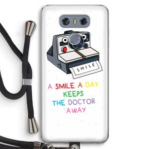 CaseCompany Smile: LG G6 Transparant Hoesje met koord