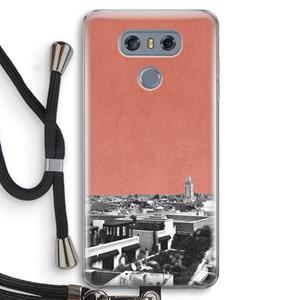 CaseCompany Marrakech Skyline : LG G6 Transparant Hoesje met koord