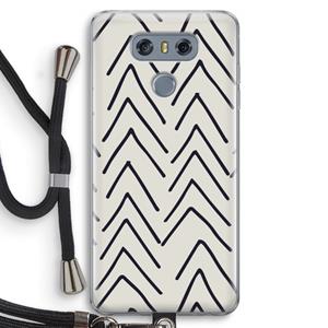 CaseCompany Marrakech Arrows: LG G6 Transparant Hoesje met koord