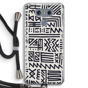 CaseCompany Marrakech print: LG G6 Transparant Hoesje met koord