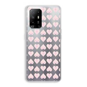 CaseCompany Ass 'n Titties: Oppo A95 5G Transparant Hoesje