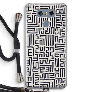 CaseCompany Moroccan Print: LG G6 Transparant Hoesje met koord