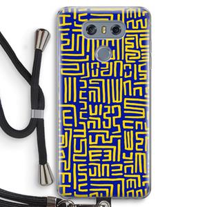 CaseCompany Majorelle Blue Print: LG G6 Transparant Hoesje met koord