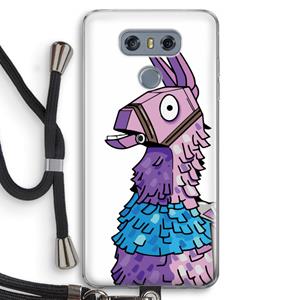 CaseCompany Lama: LG G6 Transparant Hoesje met koord