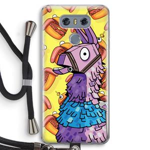 CaseCompany Loot Burger: LG G6 Transparant Hoesje met koord