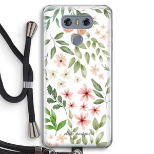 CaseCompany Botanical sweet flower heaven: LG G6 Transparant Hoesje met koord