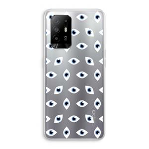 CaseCompany Eyes pattern: Oppo A95 5G Transparant Hoesje