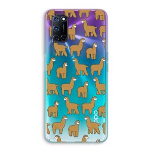 CaseCompany Alpacas: Oppo A92 Transparant Hoesje