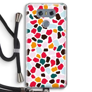 CaseCompany Colored Giraffe: LG G6 Transparant Hoesje met koord