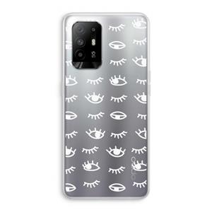 CaseCompany Eye pattern #3: Oppo A95 5G Transparant Hoesje