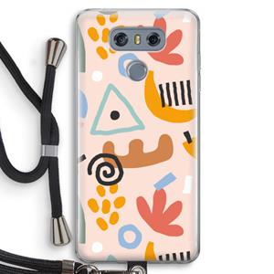 CaseCompany Abstract: LG G6 Transparant Hoesje met koord