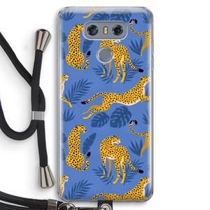CaseCompany Luipaard: LG G6 Transparant Hoesje met koord