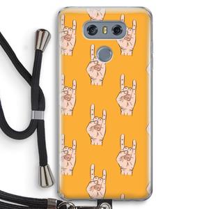 CaseCompany Rock: LG G6 Transparant Hoesje met koord