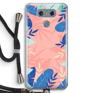 CaseCompany Tropisch: LG G6 Transparant Hoesje met koord