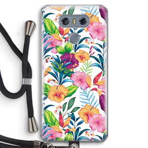 CaseCompany Tropisch 2: LG G6 Transparant Hoesje met koord