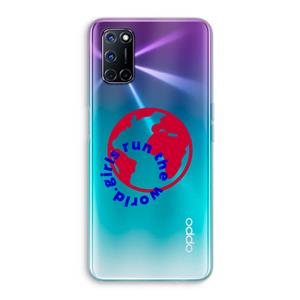 CaseCompany Run The World: Oppo A92 Transparant Hoesje