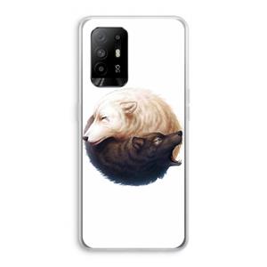 CaseCompany Yin Yang Wolves: Oppo A95 5G Transparant Hoesje