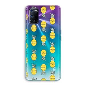 CaseCompany Ananas: Oppo A92 Transparant Hoesje