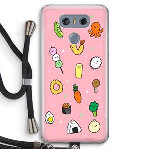 CaseCompany Happy bento friends: LG G6 Transparant Hoesje met koord
