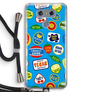 CaseCompany Fruitsticker: LG G6 Transparant Hoesje met koord