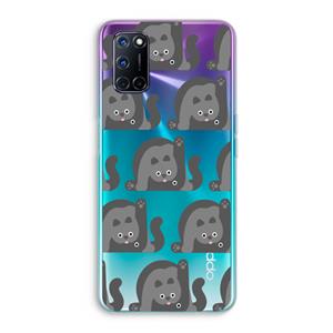 CaseCompany Cats: Oppo A92 Transparant Hoesje