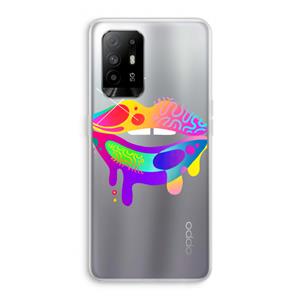 CaseCompany Lip Palette: Oppo A95 5G Transparant Hoesje