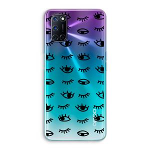 CaseCompany Eye pattern #2: Oppo A92 Transparant Hoesje