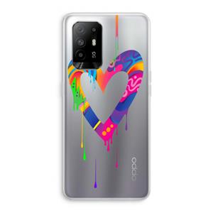 CaseCompany Melts My Heart: Oppo A95 5G Transparant Hoesje