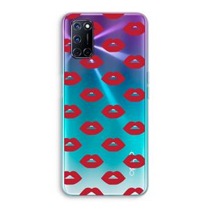 CaseCompany Lips: Oppo A92 Transparant Hoesje