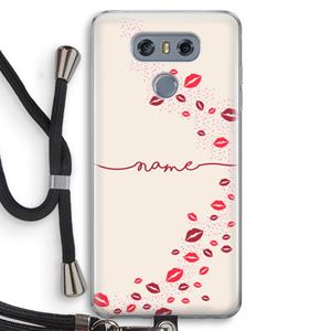 CaseCompany Kusjes: LG G6 Transparant Hoesje met koord