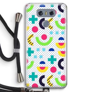 CaseCompany 8-bit N°1: LG G6 Transparant Hoesje met koord