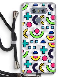 CaseCompany 8-bit N°6: LG G6 Transparant Hoesje met koord
