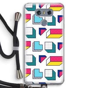 CaseCompany 8-bit N°7: LG G6 Transparant Hoesje met koord